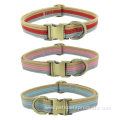 Fashion Adjustable Metal Hardware Polyester Dog Collar